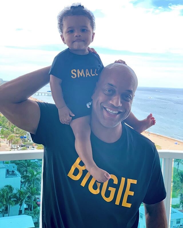 Happy Father’s Day to You! You are such a caring, generous and fun dad to our children. You give the shirt off your back without hesitation and will protect your cubs with all your might. We appreciate your love and everything you do. Hope you have a wonderful day! 🖤💛 ⁣
⁣
Shirt & Onesie: @creationzbylexx ⁣
⁣
#biggiesmallsshirts #fortheculture✊🏾 ⁣